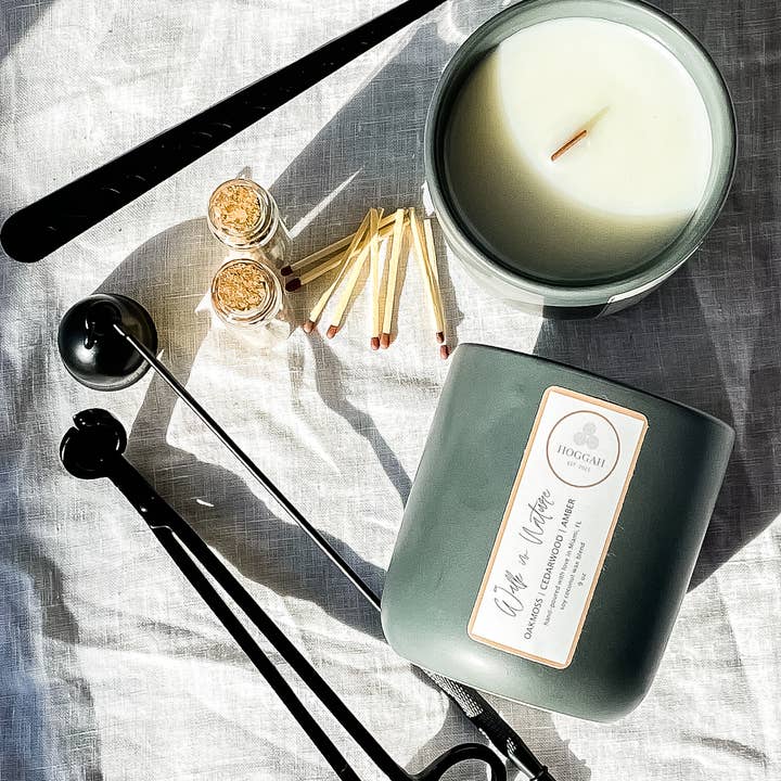 Amber + Oakmoss + Cedarwood coconut wax candle for wholesale by HOGGAH candles
