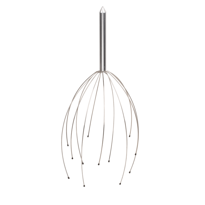 Out of the blue KG - Wholesale Hoofdhuidmassage-apparaat - Deluxe metalen hoofdmassager met 12 masserende armen in kunststof buis1