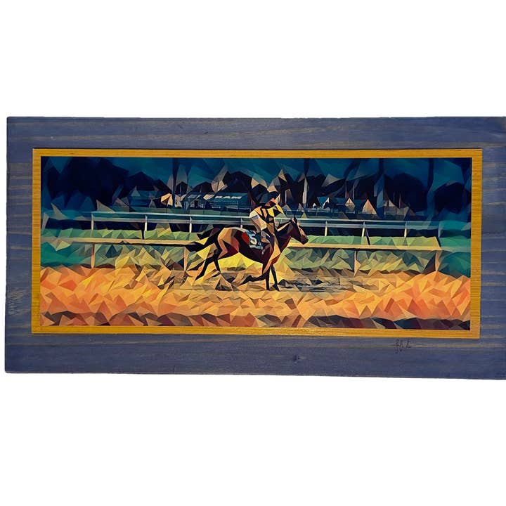 Derby Green Horse Deko Holzkunst für den Großhandel von Layne Wilson