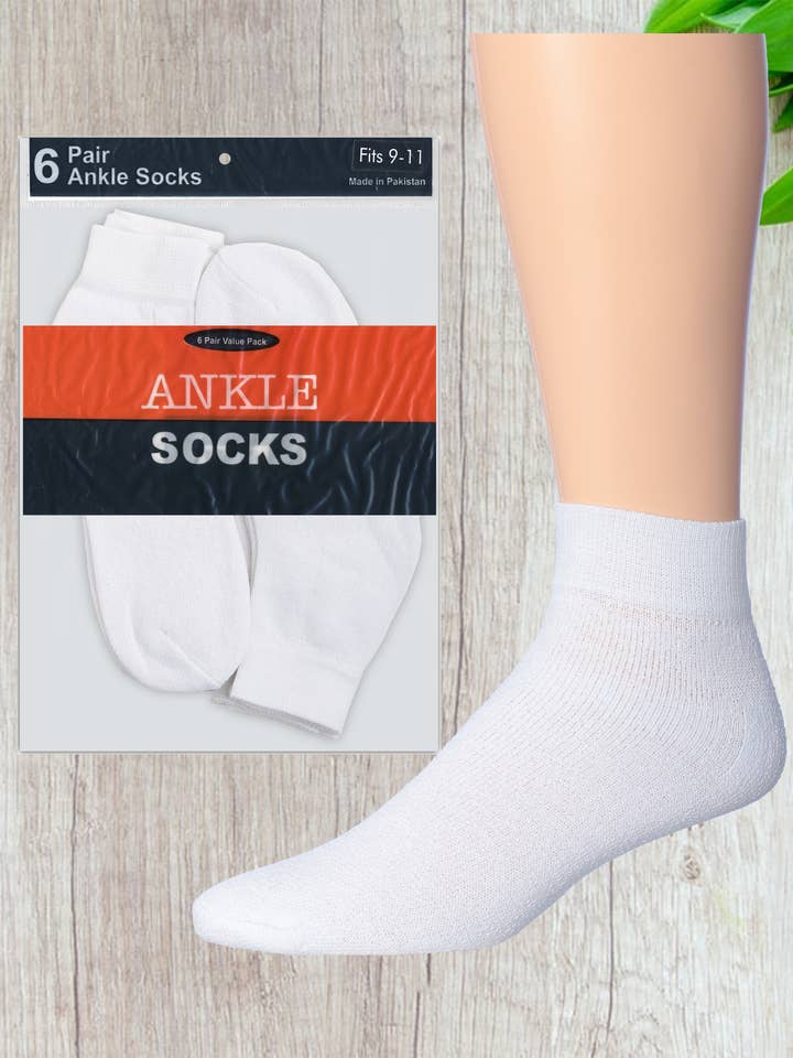 Tipi Toe Dam Barn 6-pack Vita Lågskurna Ankelstrumpor för wholesale av Isadora, Tipi toe, & James Fiallo