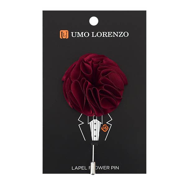 Selini New York - Wholesale Lapel Pin/Button - Solid Bouquet Piped Flower Lapel Pins