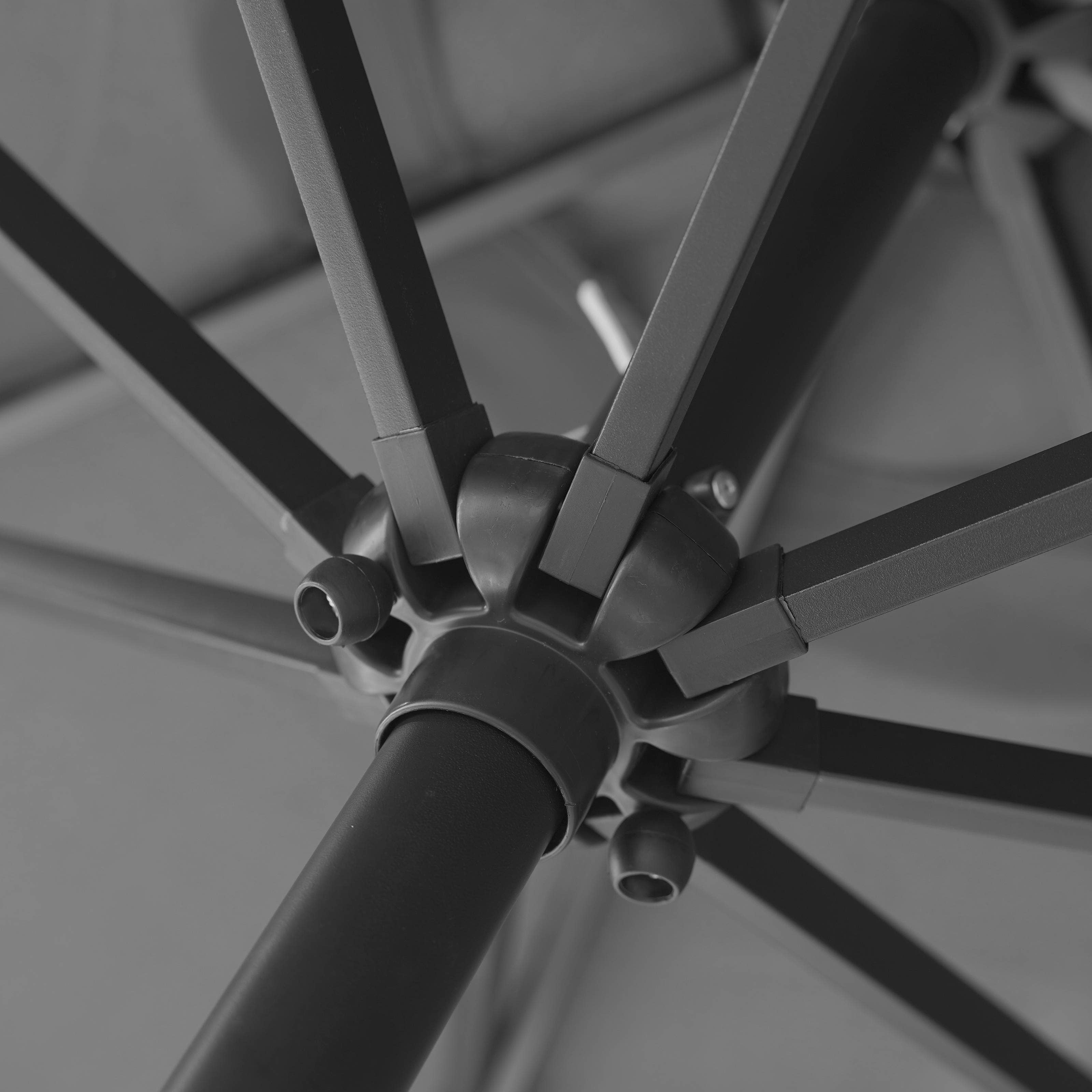 LeisureMod - Wholesale Patio Umbrella - Sierra Modern 9ft Solar LED Patio Garden Umbrella25