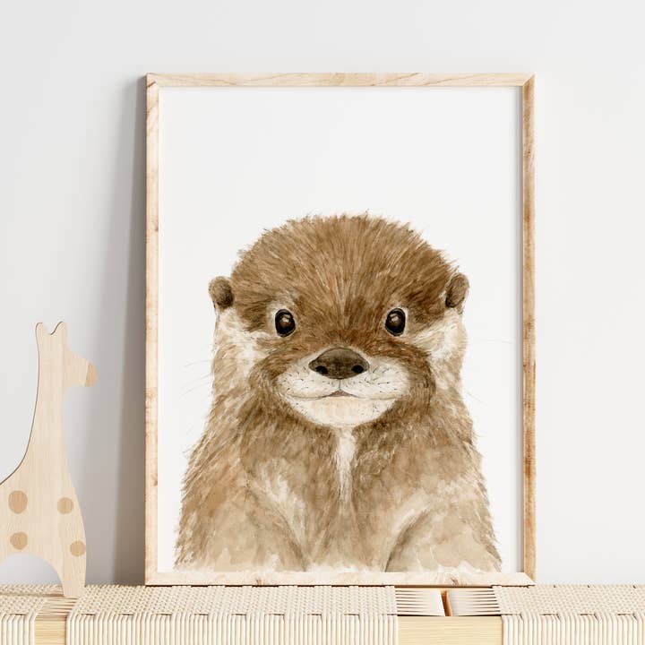 Otter Art Print voor wholesale door WLDFLWR Studio