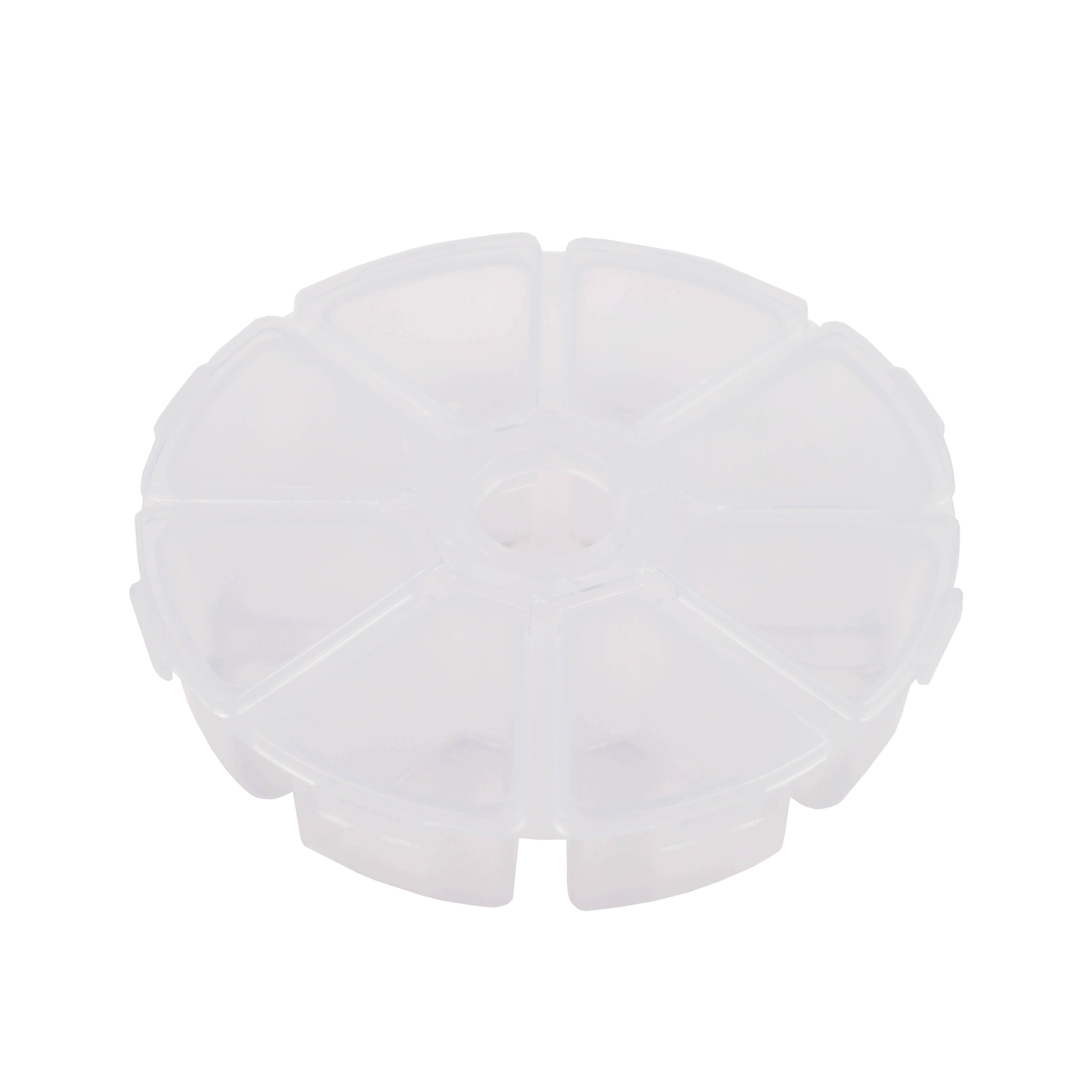 Angels Craft - Venta al por mayor Material para manualidades - Caja organizadora de plástico redonda, 1 unidad2