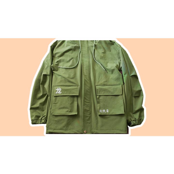 Euphoric Sun Inc – Engroshandel Jakke - Dame – Grøn Dragon Year Cargo Jakke