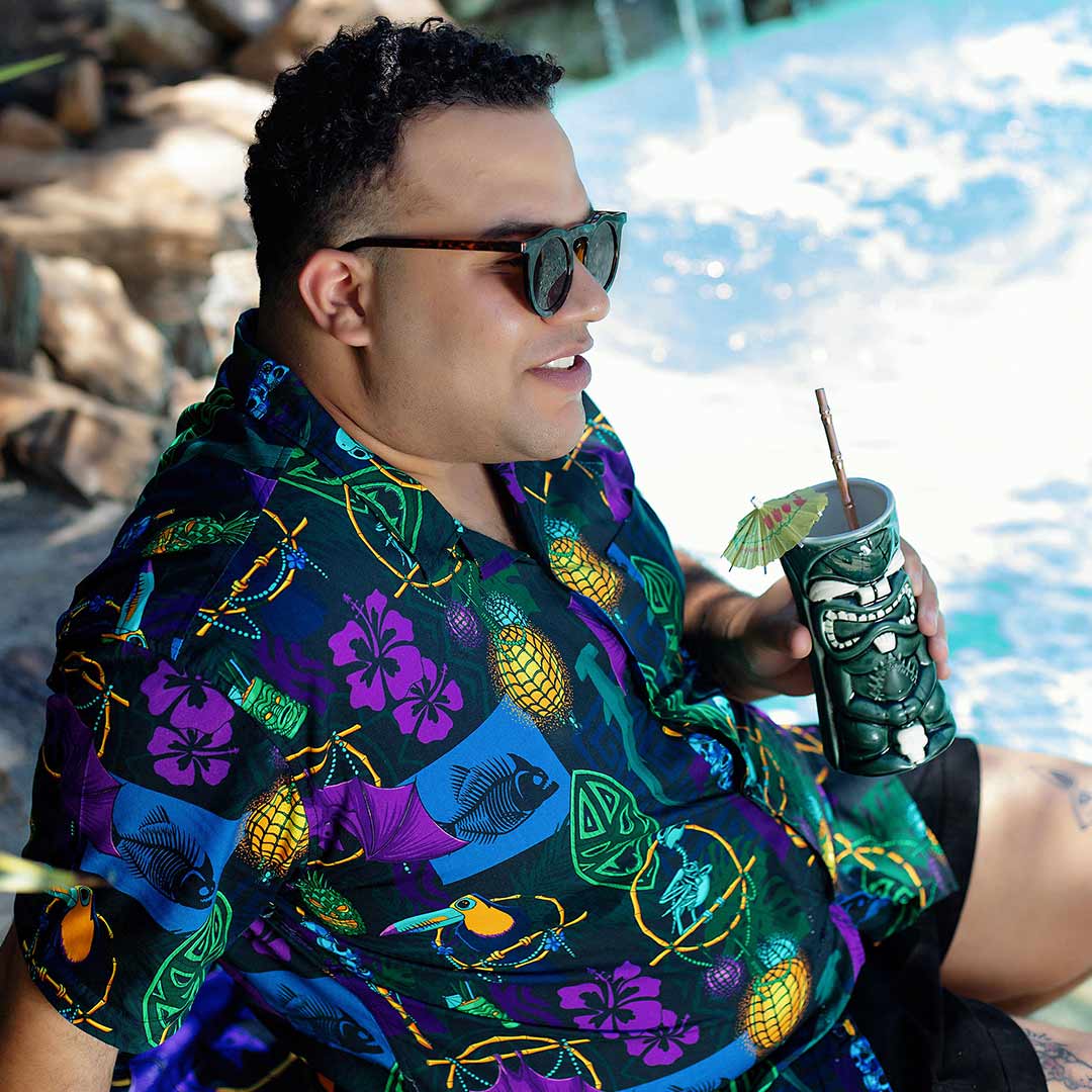 Black Mast - Vente Chemise à col boutonné – homme - Chemise à boutons Creepy Cove1