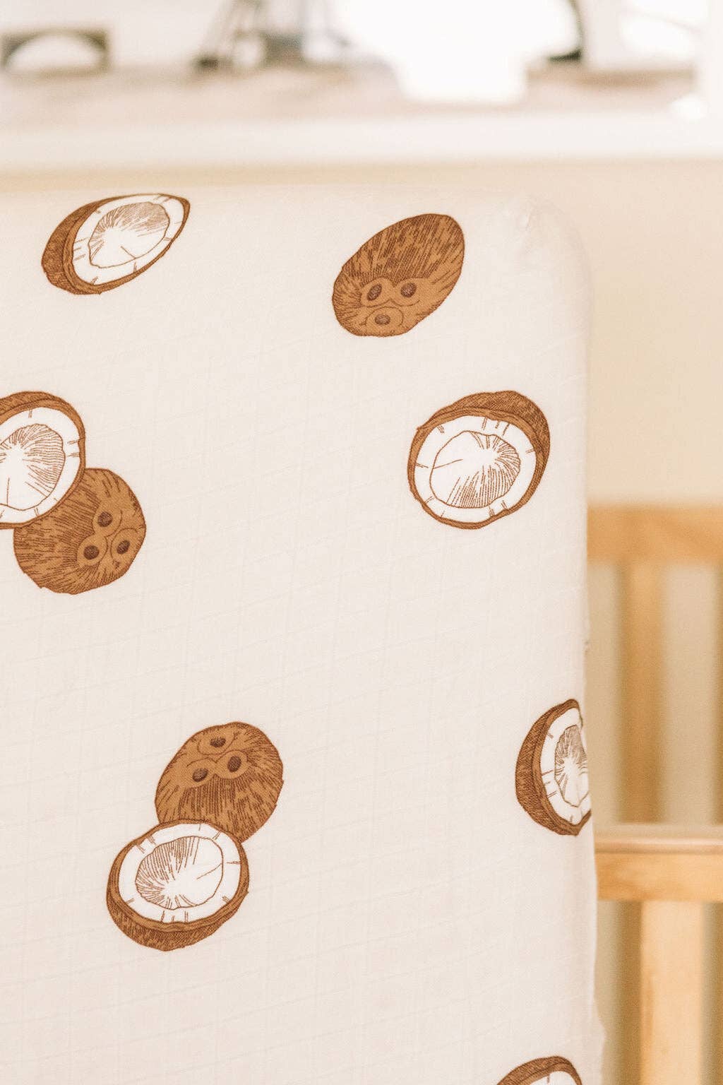 Kahakai Kids Collection - Wholesale Cot/Crib Sheets - Coconut Crib Sheet2