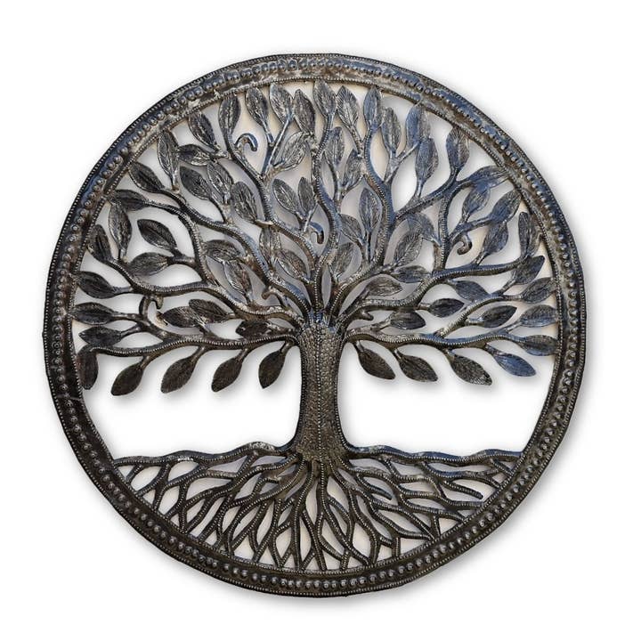 23" Tree of Life, Metal Wall Art, Fair Trade Project for wholesale by Haiti Fair Trade~ It's Cactus