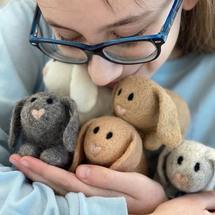 Sheep Farm Felt - Wholesale Decorative Tabletop Object - Felt Bunny with Floppy Ears 3