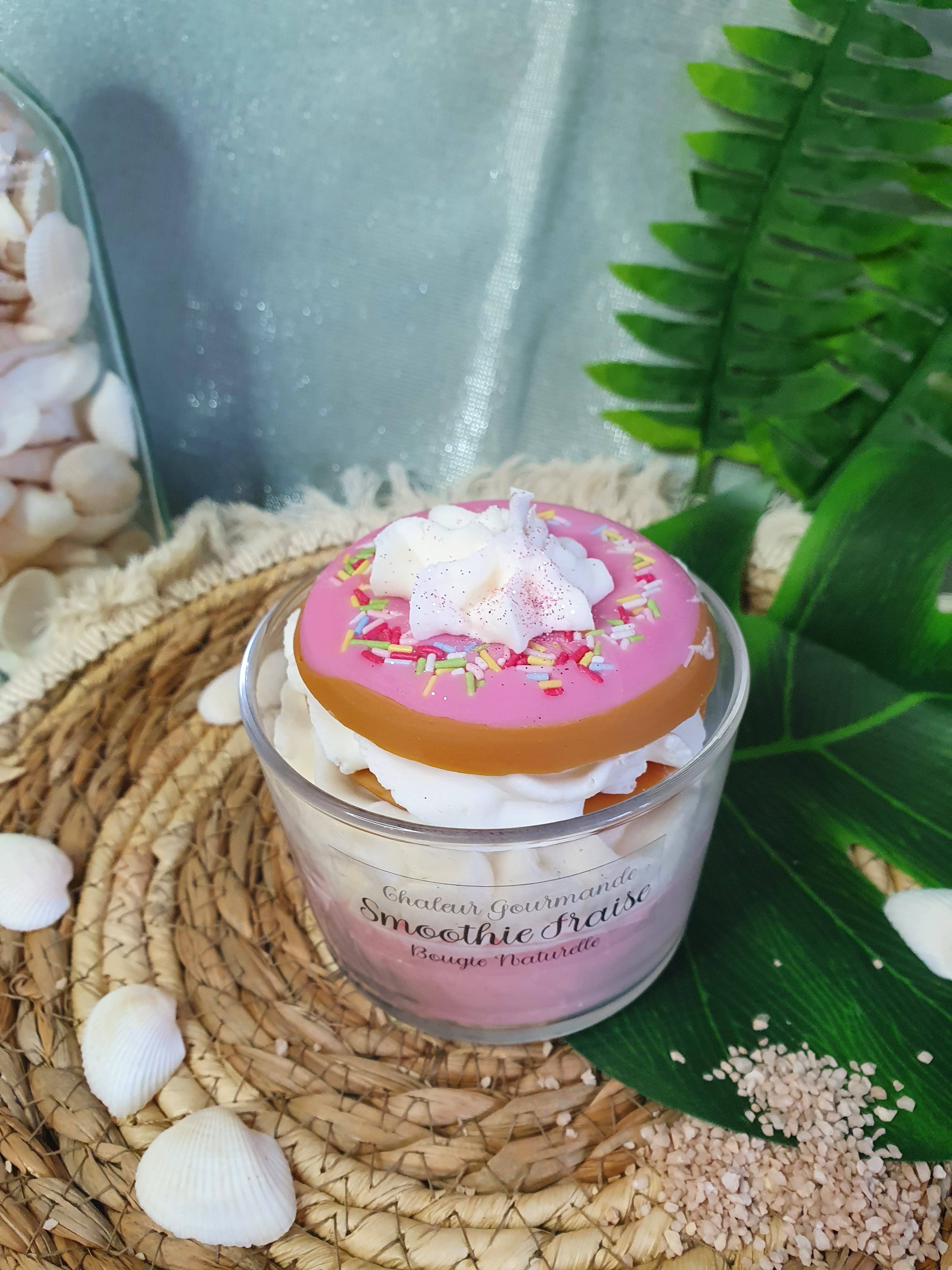 Chaleur Gourmande - Wholesale Novelty Candle - Strawberry Donut Smoothie Candle2
