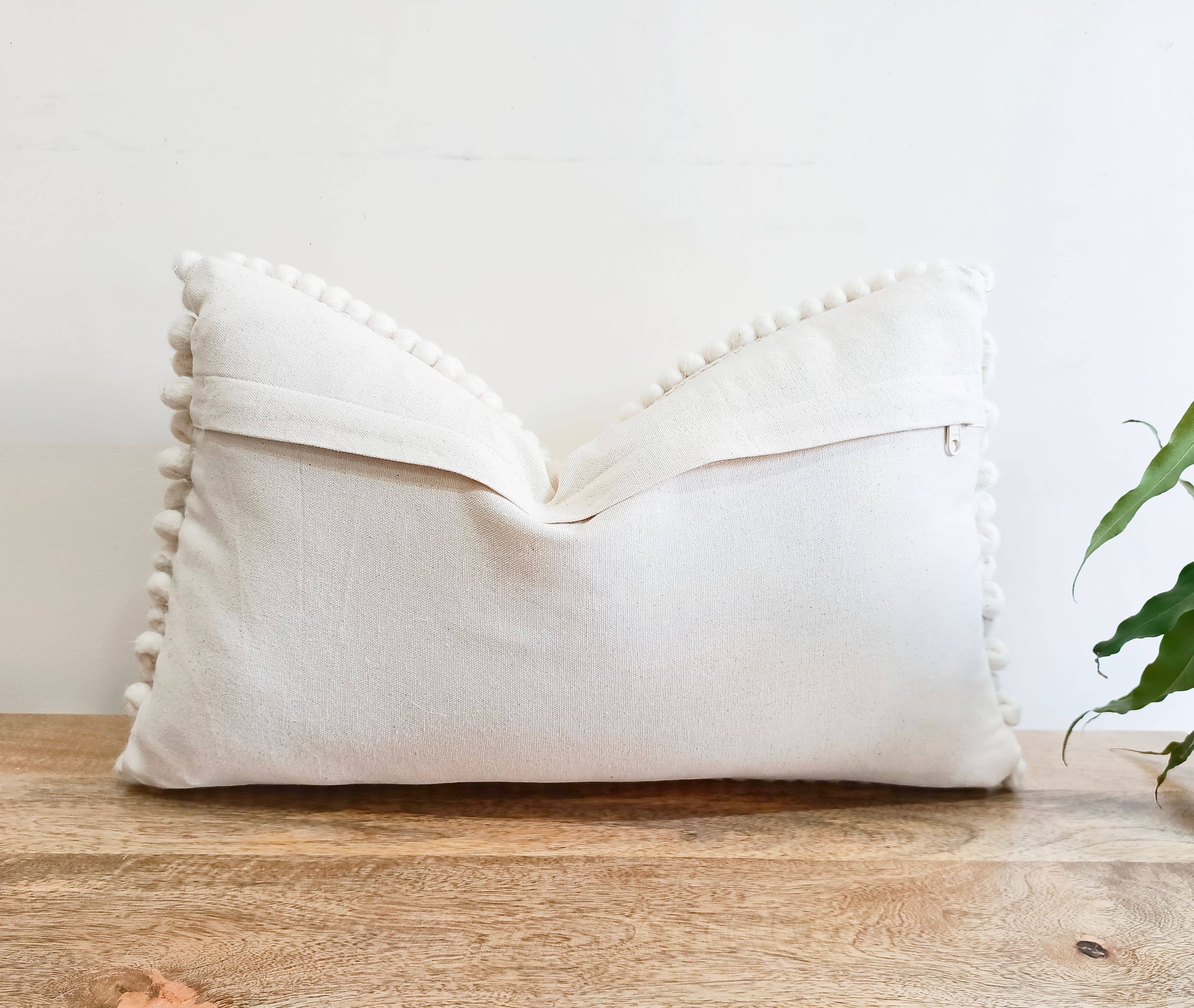 Eyda Homes - Wholesale Throw Pillow Cover - Handmade Ivory Boho Throw Pillow Cover with Insert 5