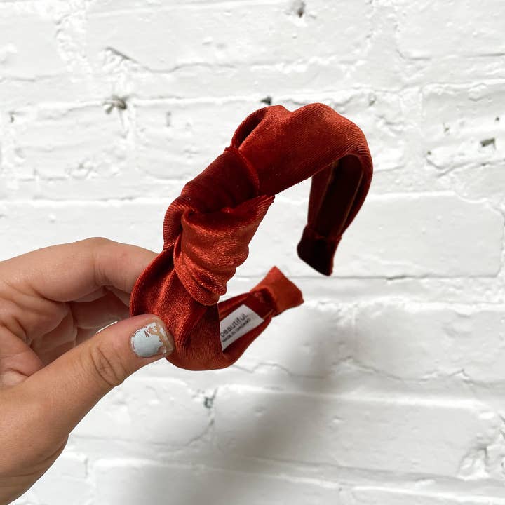 Iris Atelier - Wholesale Fashion Headband - Kids - CHILD sized Top Knot Headband Velvet4