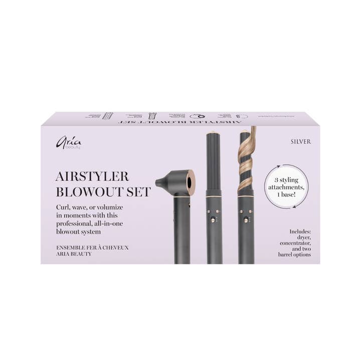 Aria Beauty Airstyler Blowout Set - Silver for wholesale by Aria Beauty