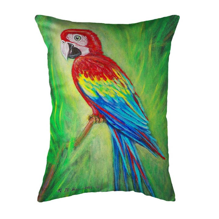 Parrot kussen zonder snoer voor wholesale door Betsy Drake Interiors