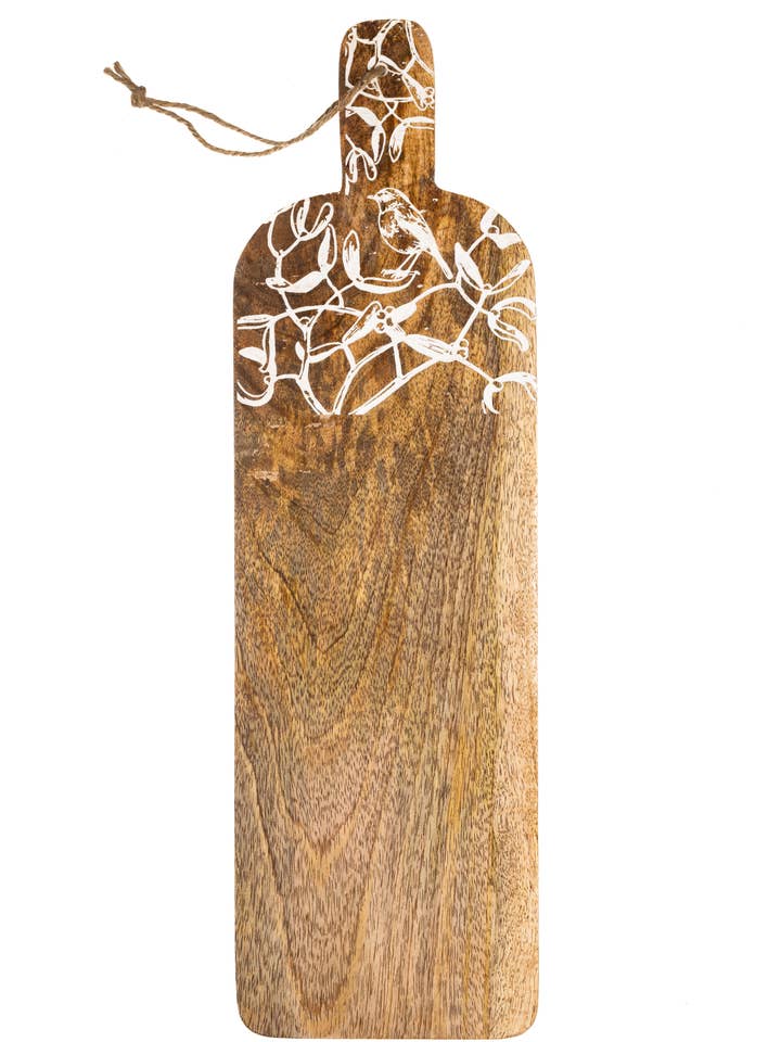 Robin and Mistletoe Serving Board for wholesale by Shoeless Joe Ltd