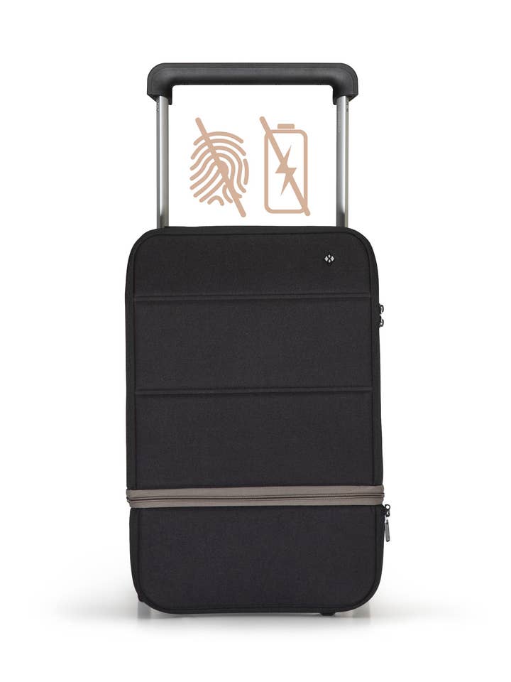 VOYAGER: Classico bagaglio a mano espandibile a 2 ruote Black Silver per la vendita all'ingrosso da parte di Kabuto