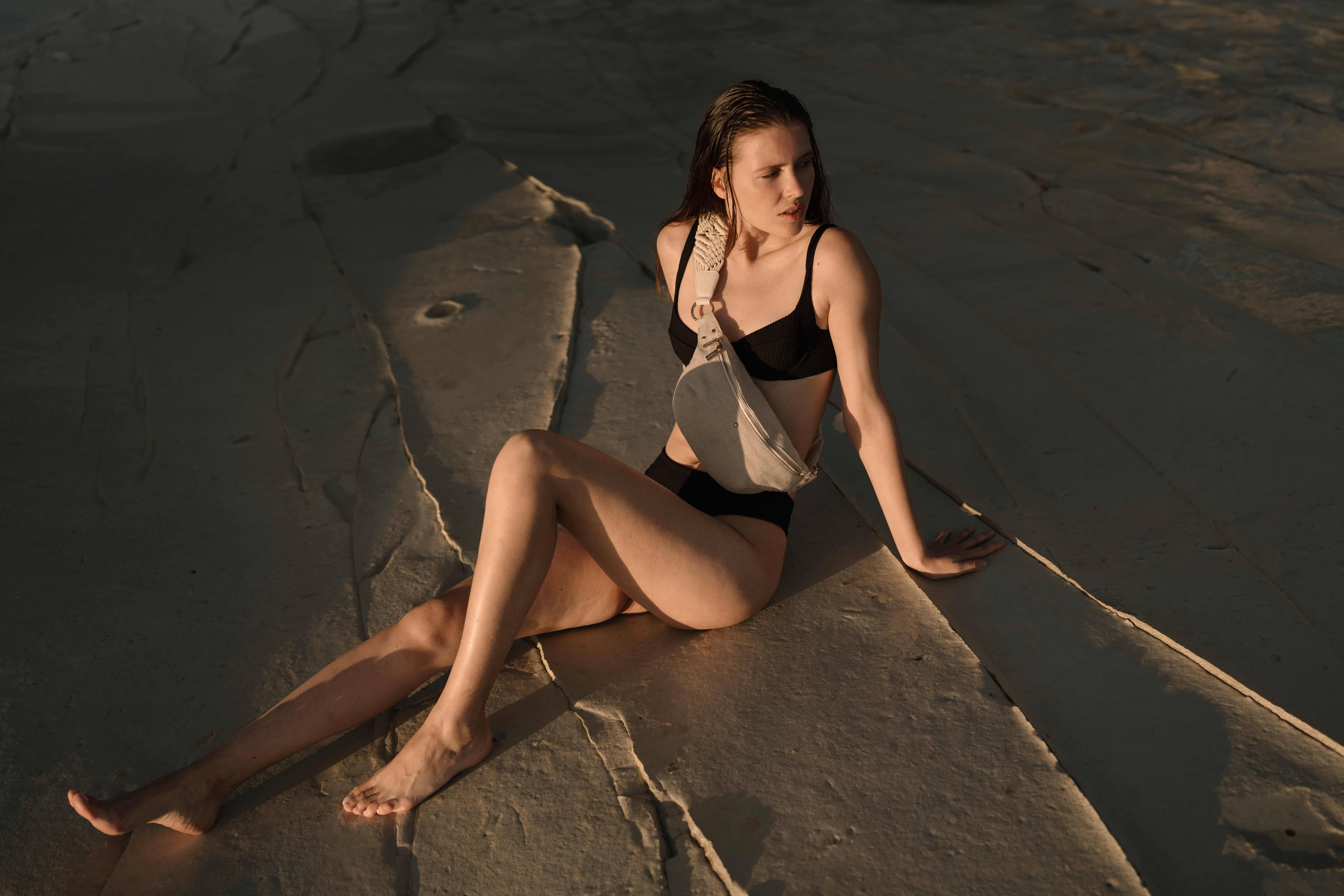 Maradji - Vente Sac ceinture – femme - SAC BANANE LIN MACRAMÉ NICOLE