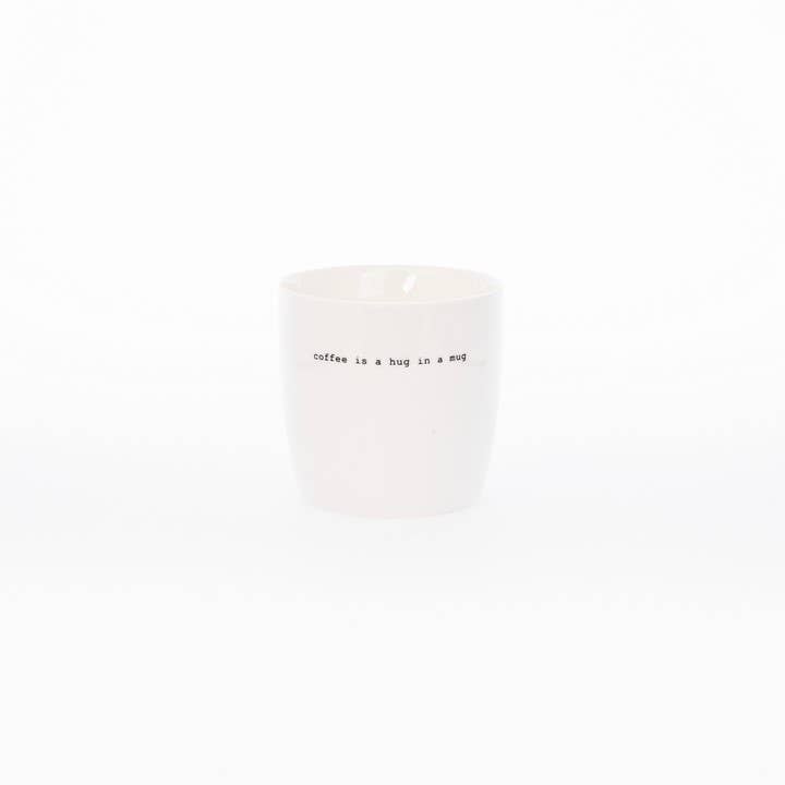 mug white coffee is a hug in a mug - 9x9cm - 300 ml pour la vente par Sögne - France