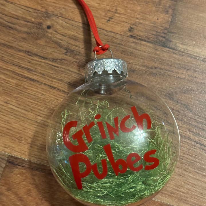 LivaBella Designs - Wholesale Ornament - Grinch Pubes Ornament