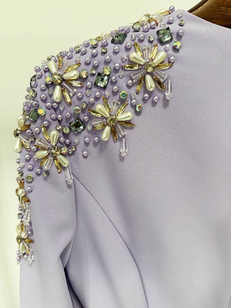 Productseeker - Wholesale Gown - Women's - 40Y Handmade Beaded Evening Dress with Front Slit and Train4