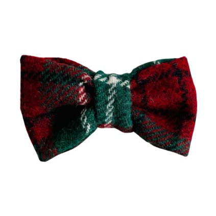 Nœud papillon de Noël Harris Tweed Berry pour la vente par Stylish Dogs - Collars, Leads BowTies, Bandanas