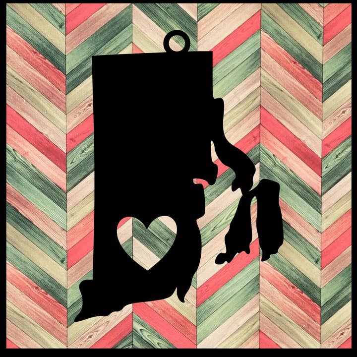 Metal Ornament Rhode Island for wholesale by Designed With Sparks