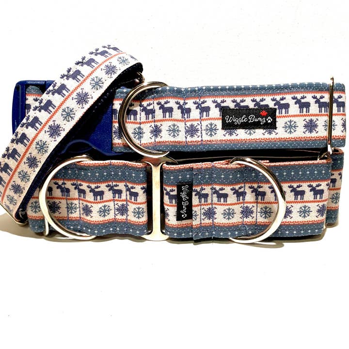 Coleira de Natal para Cão com Veado de Inverno por atacado de Wiggle Bumz