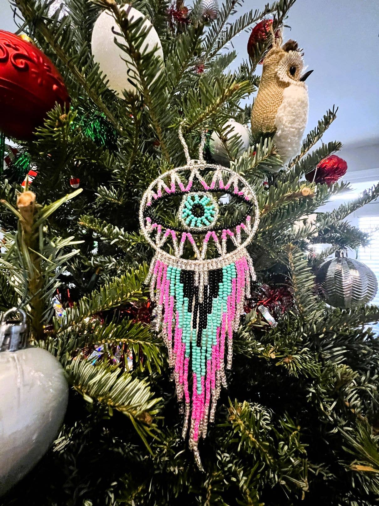 Pichincha - Wholesale Dream Catcher - Round Beaded Evil Eye Dream Catcher Hanging Ornament8