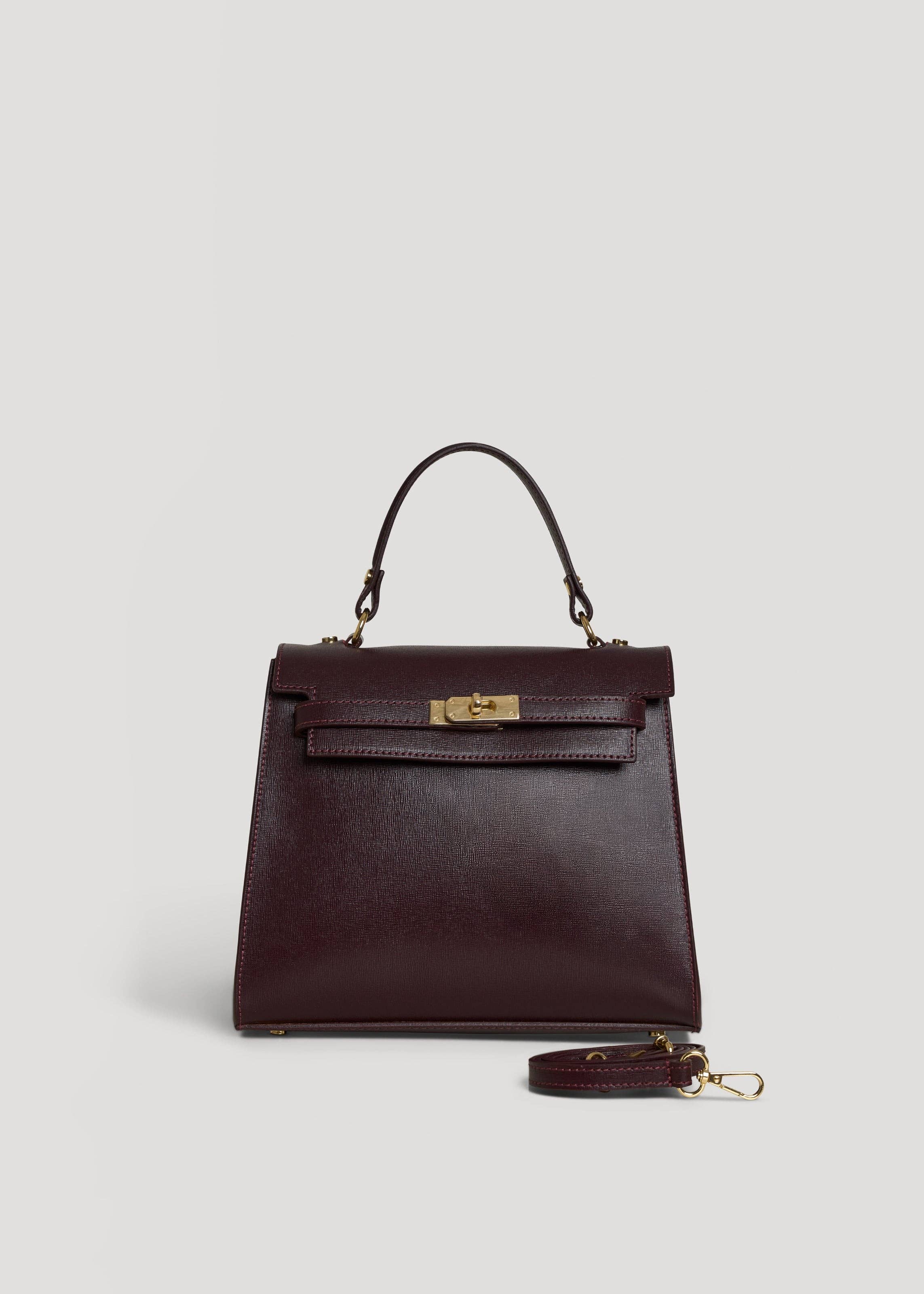 Voemièn - Vendita all'ingrosso Borsa con manico - Donna - Borsa Zaira in Pelle Saffiano Bordeaux4