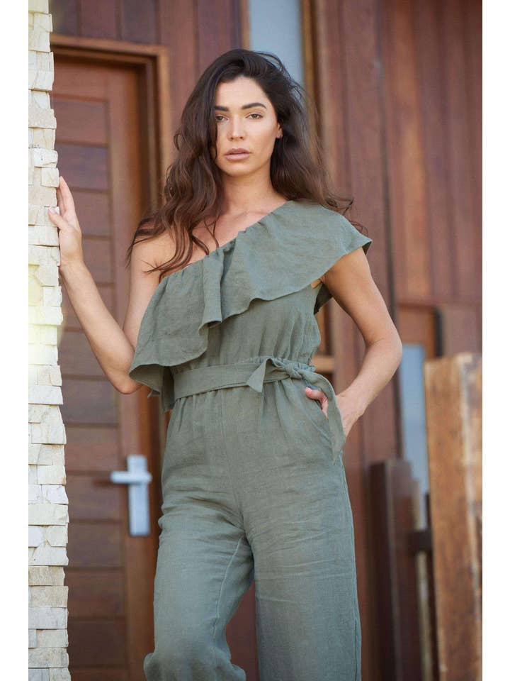 Luna + Sun the Label - Wholesale Jumpsuit – Women's - The Kalani Jumpsuit ~ Olive1