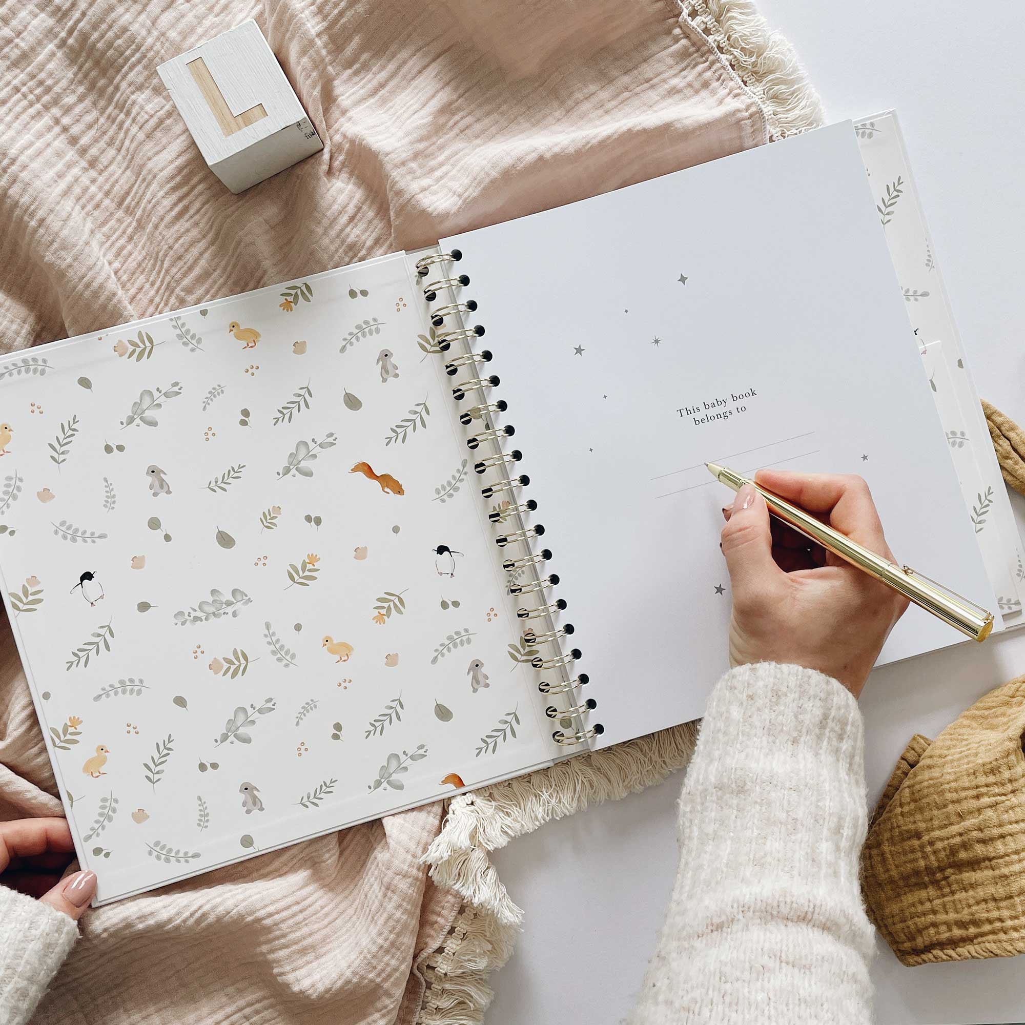 Blush And Gold - Wholesale Herinneringenboek - Kinderen en baby - My Baby Book (Dieren) luxe bewaarschrift met memory book + doos5