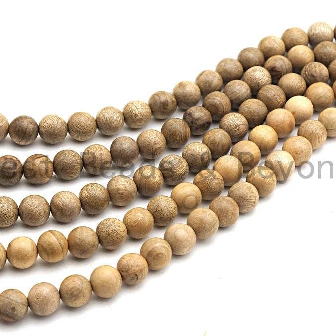 BestBeads&Beyond - Wholesale Beads - Natural Smooth Round Wood beads, 6mm/8mm/10mm/12mm Natural Yellow Wood beads, Natural Wood Grain Beads, 15.5inch strand,SKU#U466