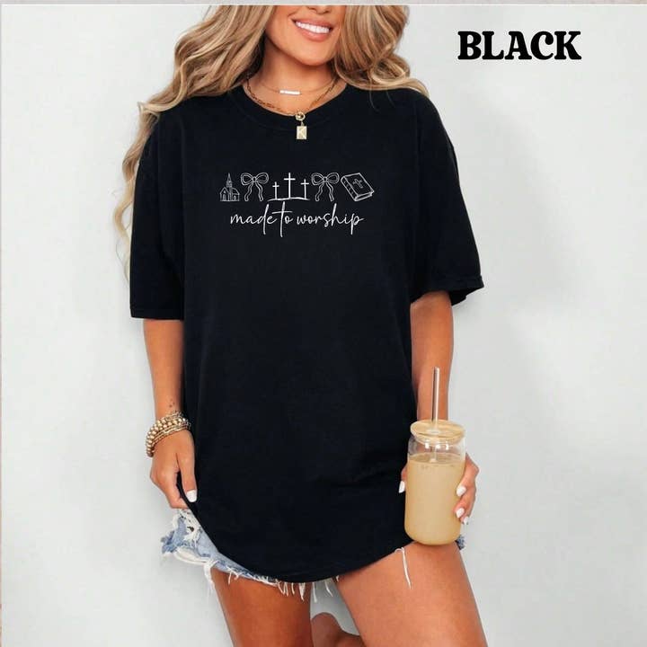 T-shirt Feita Para Adorar por atacado de Gaetz Workshop