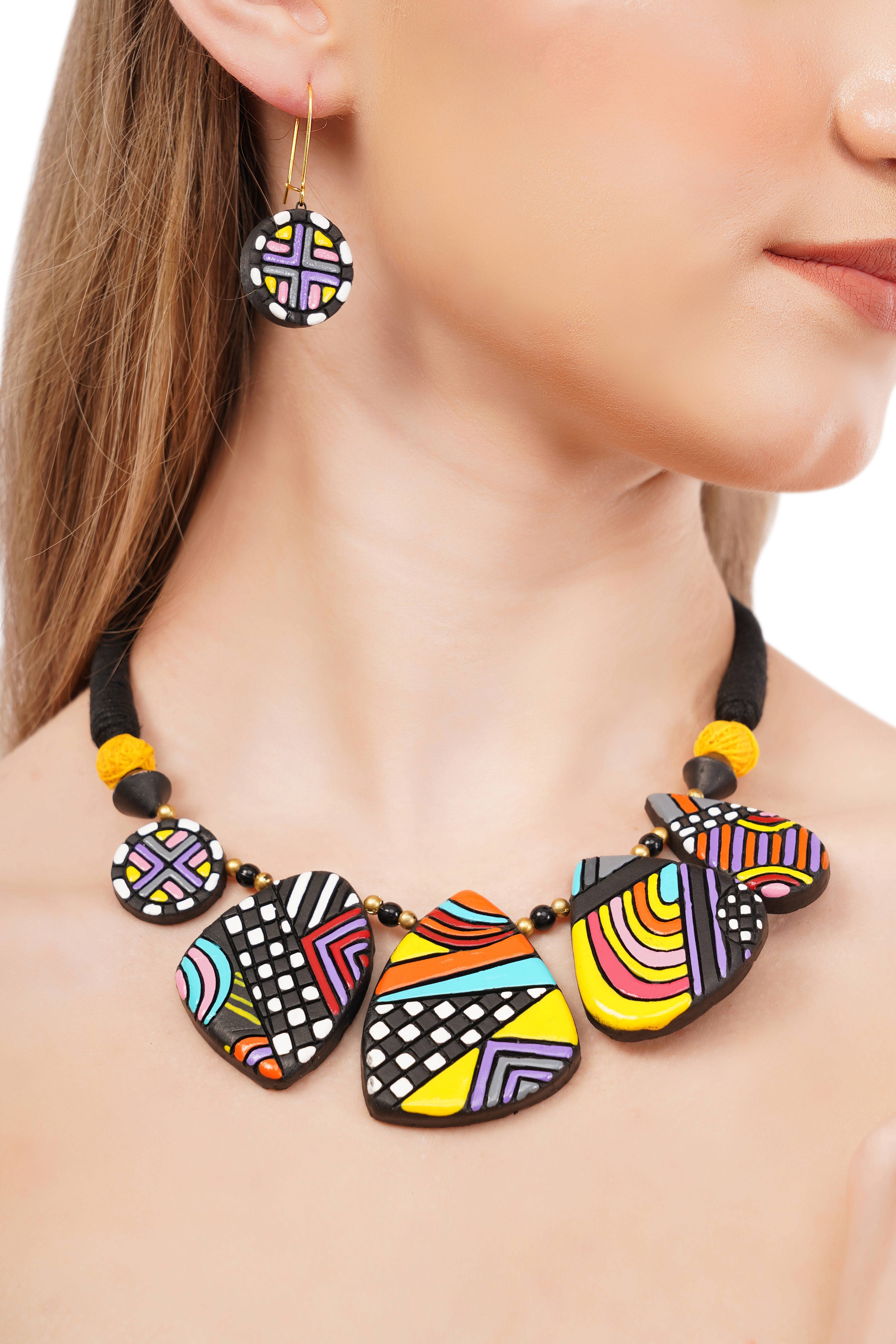 Cordelia Kraft - Wholesale Jewelry Set - Celestial Geometric Set | Clay Jewelry | Colorful Jewelry2