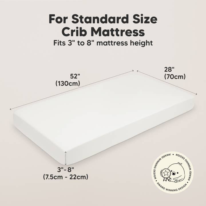 Soft White 2-pack Organic Cotton Fitted Crib Sheet for wholesale on Faire