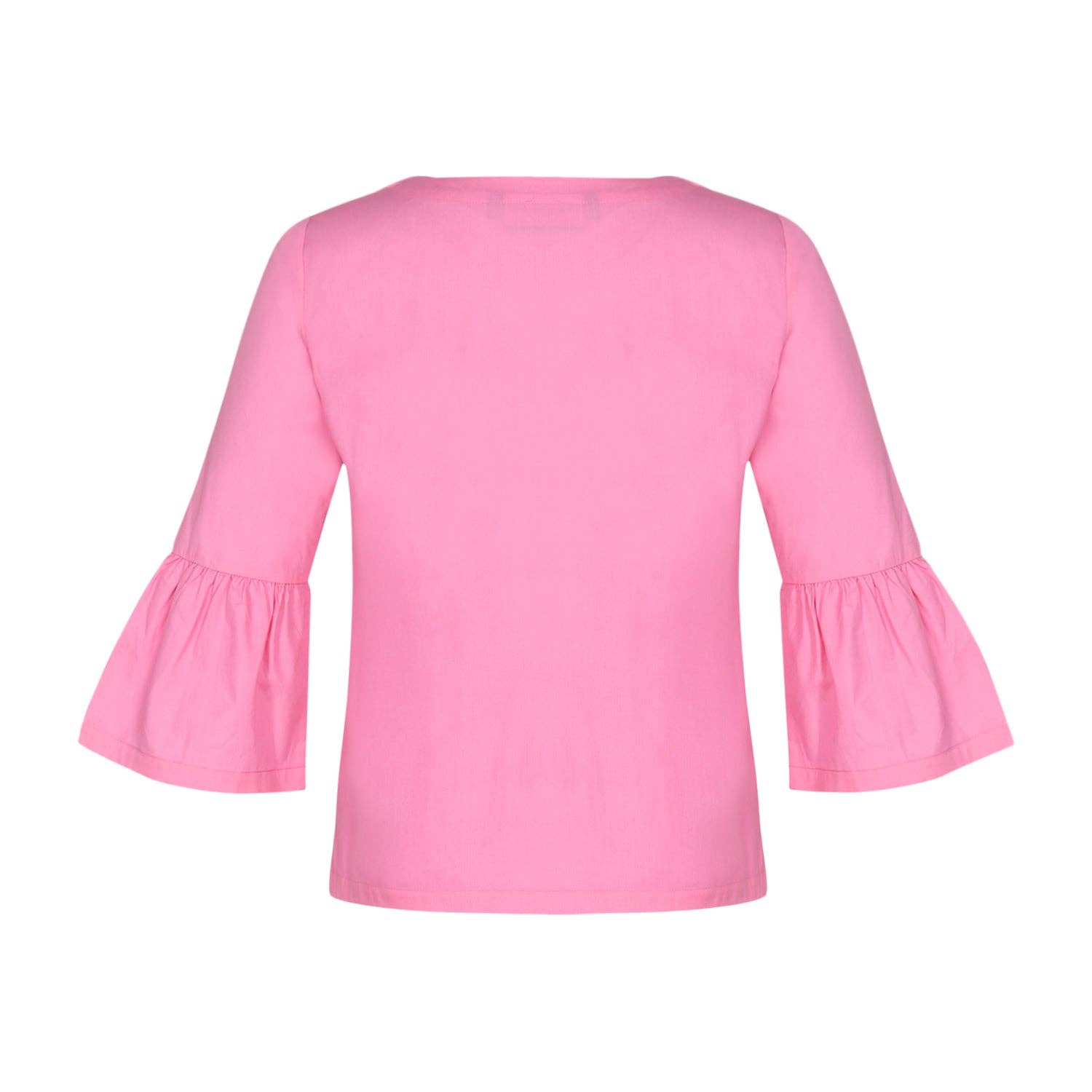 Cosmos Solid rosa Top rosa Cosmos Savannah con maniche arricciate, da donna in vendita all'ingrosso su Faire1