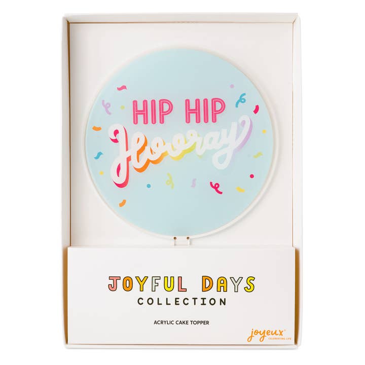 Hip Hip Hurra Akryl Cake Topper för wholesale av Joyeux Company