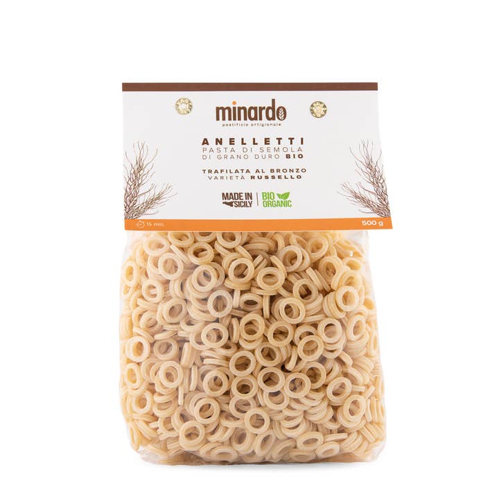 PASTIFICIO MINARDO SRLS - Wholesale Pasta - Anelletti - Organic Durum Wheat Semolina Pasta - 500 gr