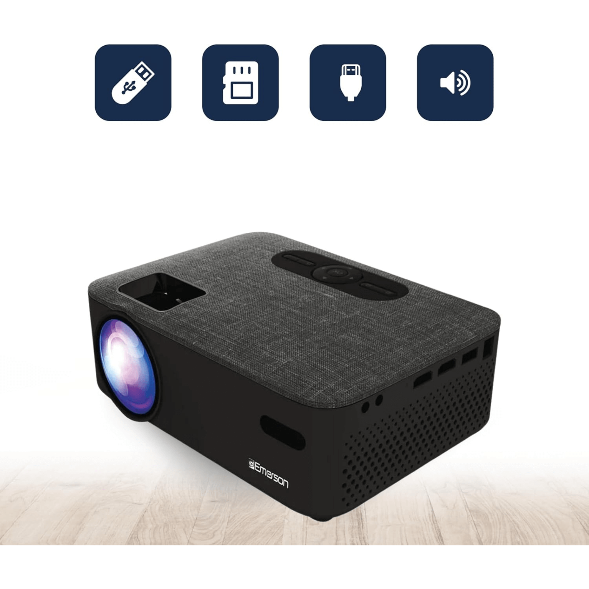 JupiterGear Home - Wholesale Portable Projector - Kids - Emerson Portable Projector with Portable Screen & Carry Case4