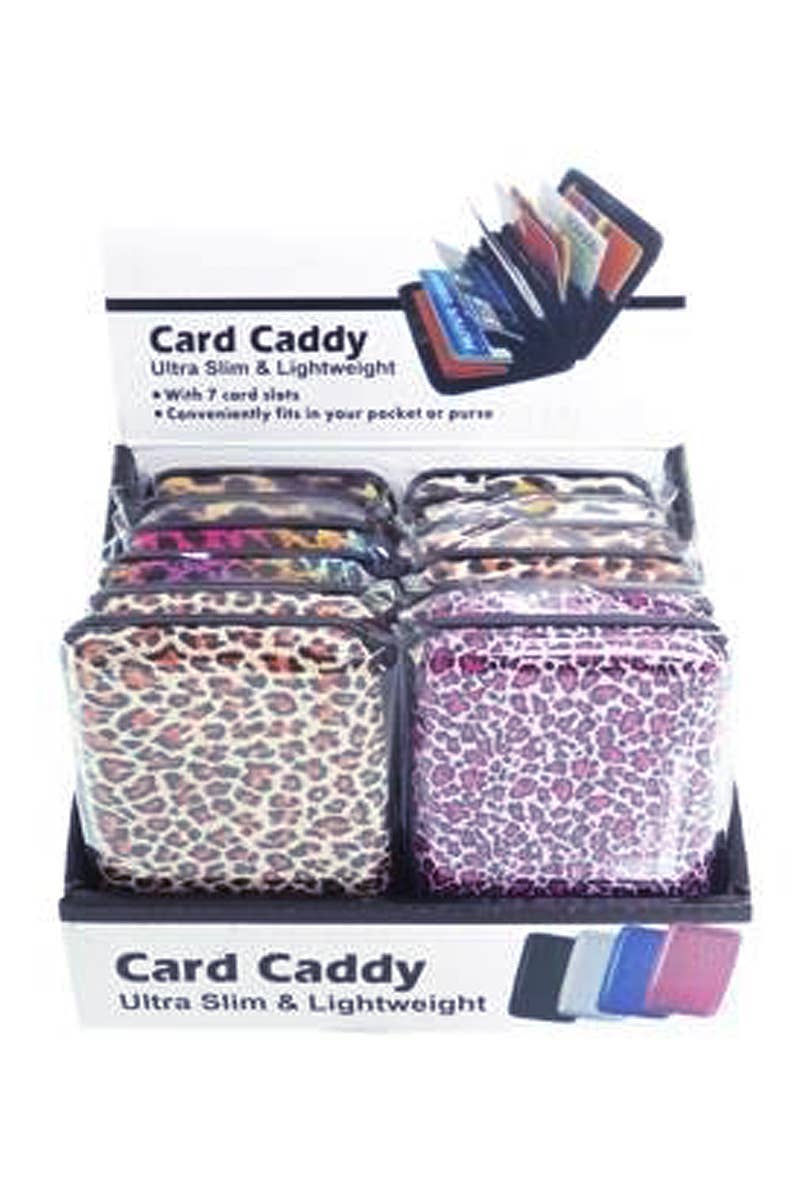 ASSORTED Exotic Leopard Glossed Card Safe Caddy Case for wholesale on Faire2