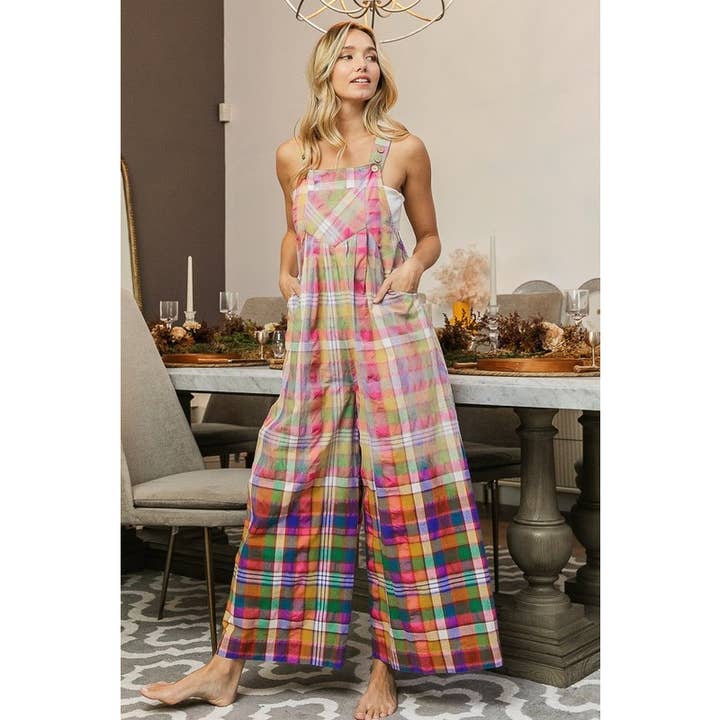 STAINED GLASS DIP DYE EFFECT BLEACHED VINTAGE OVERALLS for wholesale on Faire10