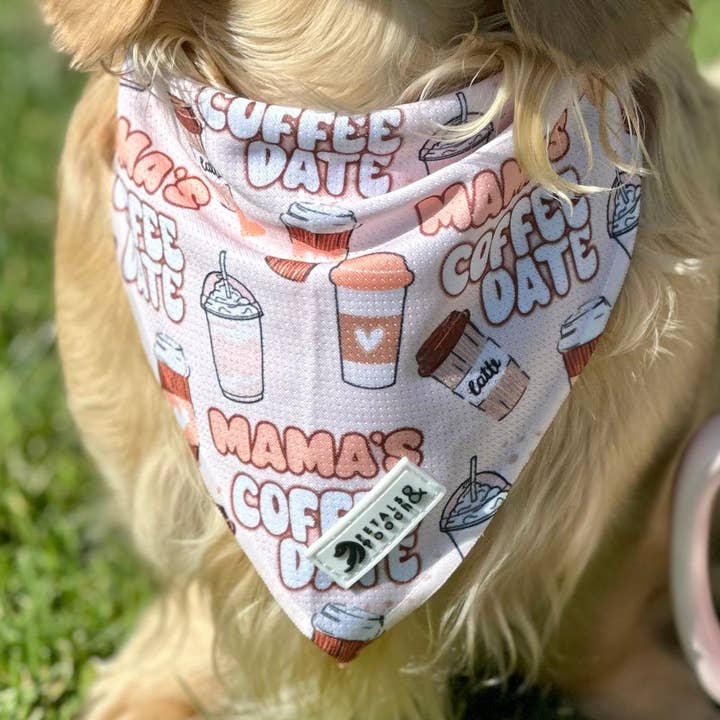 Bandana Moma's Coffee Date pour la vente par Petals & Pooch