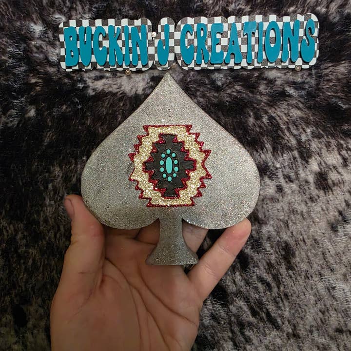 Aztec Spade Car Air Freshener for wholesale by Buckin J Creations