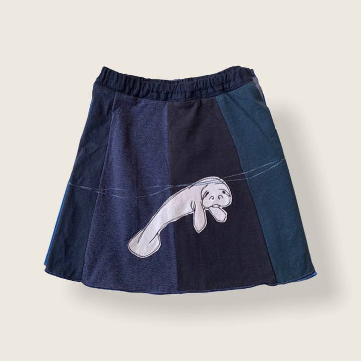 Kids Applique Skirt-Manatee for wholesale by Sardine Clothing Co.