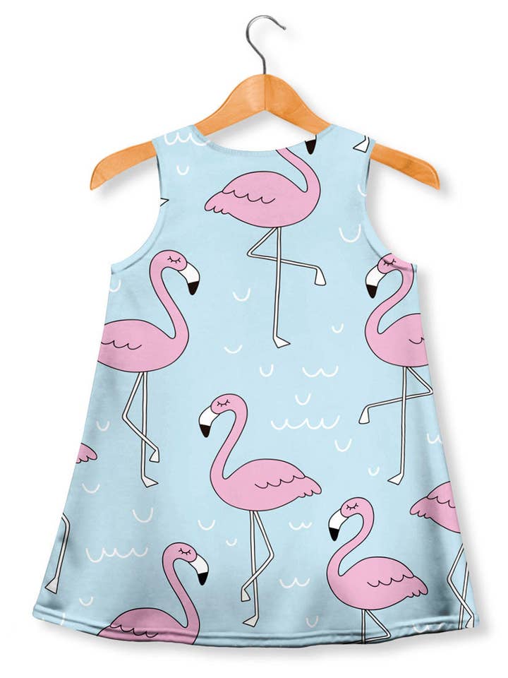 Fishikii Flamingos jurk voor meisjes | VESTN.01 voor wholesale door Fishikii