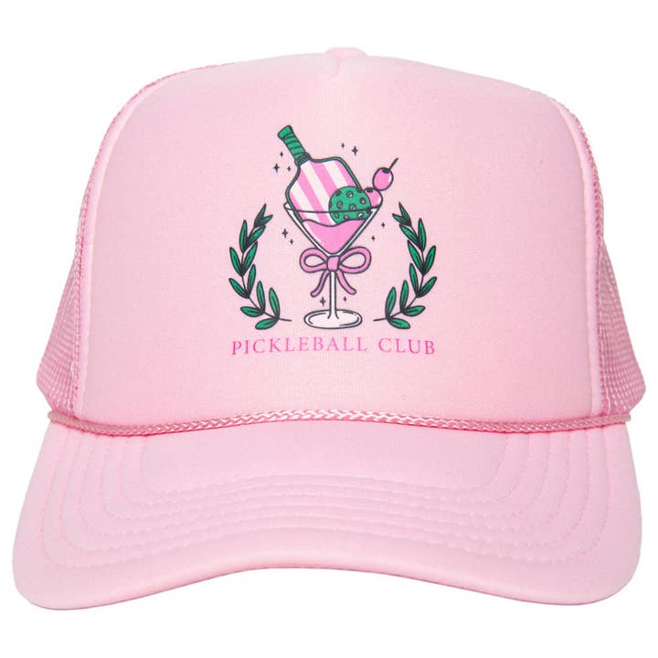 Katydid - Wholesale Trucker Hat - Women's - Pickleball Club Martini Foam Trucker Cap