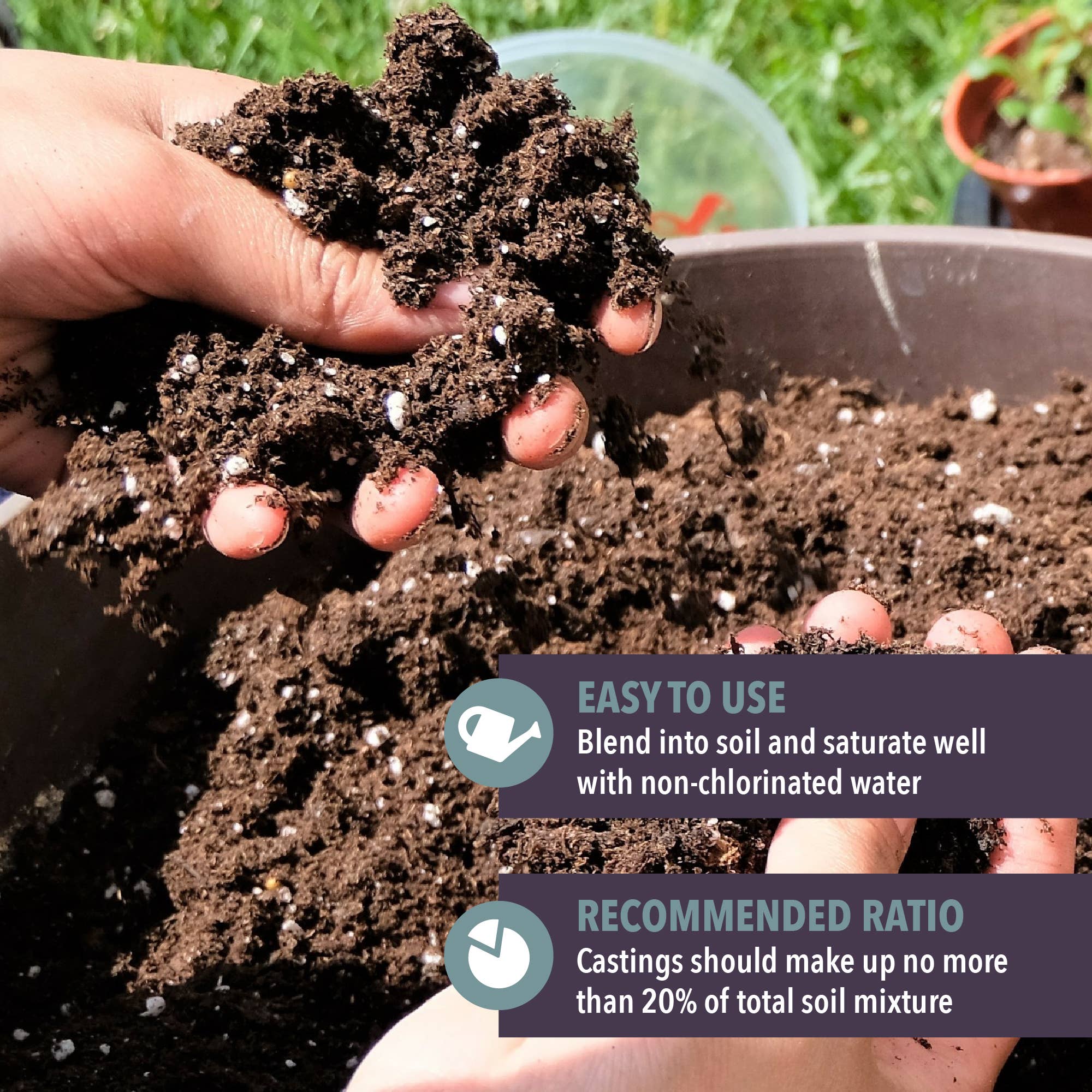 Arcadia Garden Products - Wholesale Planting/Potting Soil - Worm Castings - 3 qt2