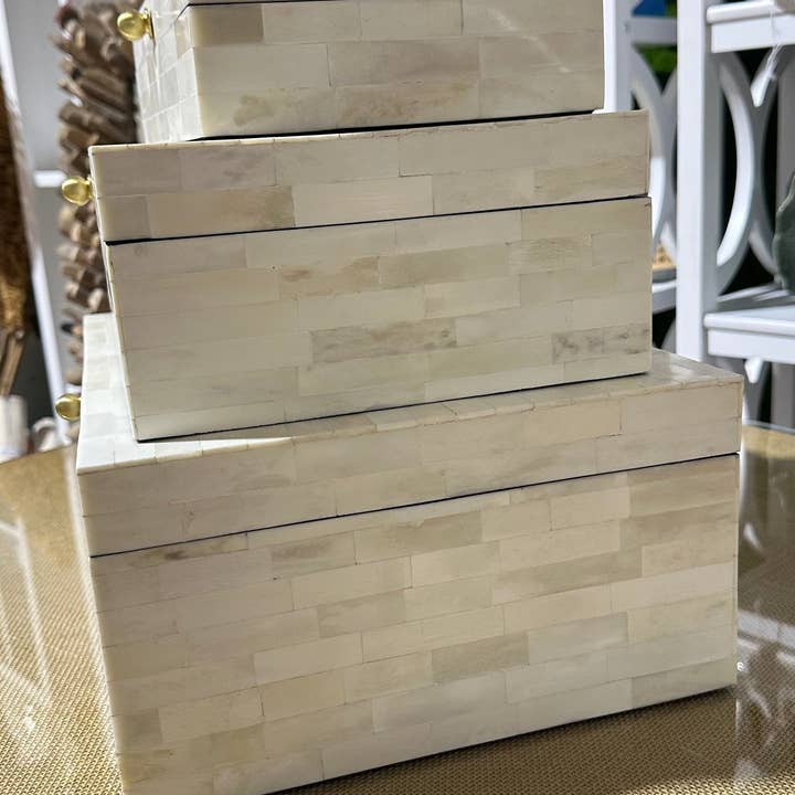 Auden & Avery - Wholesale Decorative Box - Bone Inlay Decorative Boxes - Multiple Sizes