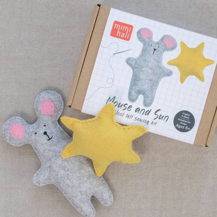 MOUSE and SUN felt sewing kit for kids for wholesale by Mimihali