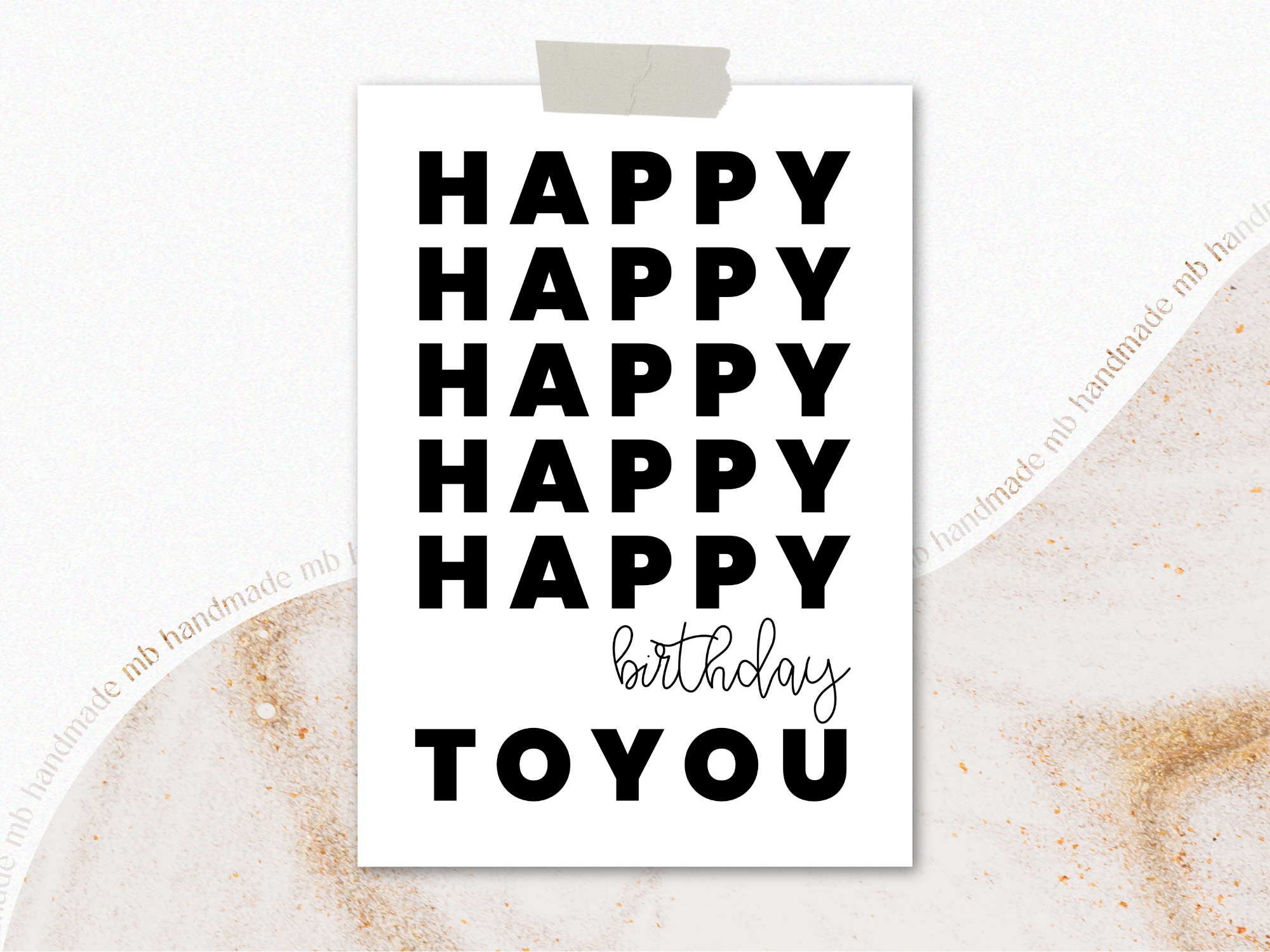 mb handmade - Wholesale Birthday Card - HAPPY BIRTHDAY TO YOU1